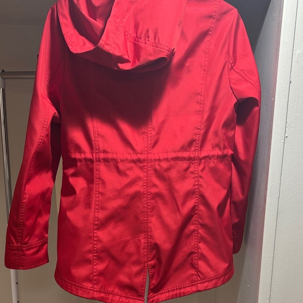GUESS Women's Red Utility Hooded Jacket Size Small - Picture 6 of 8
